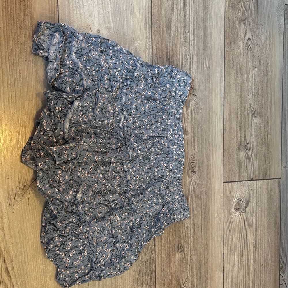 Floral Blue Skirt - Picture 3 of 3